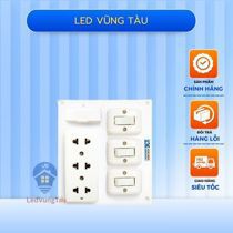 Bảng điện táp lô 3 Công tắc 3 Ổ cắm có cầu chì 3CT Sopoka